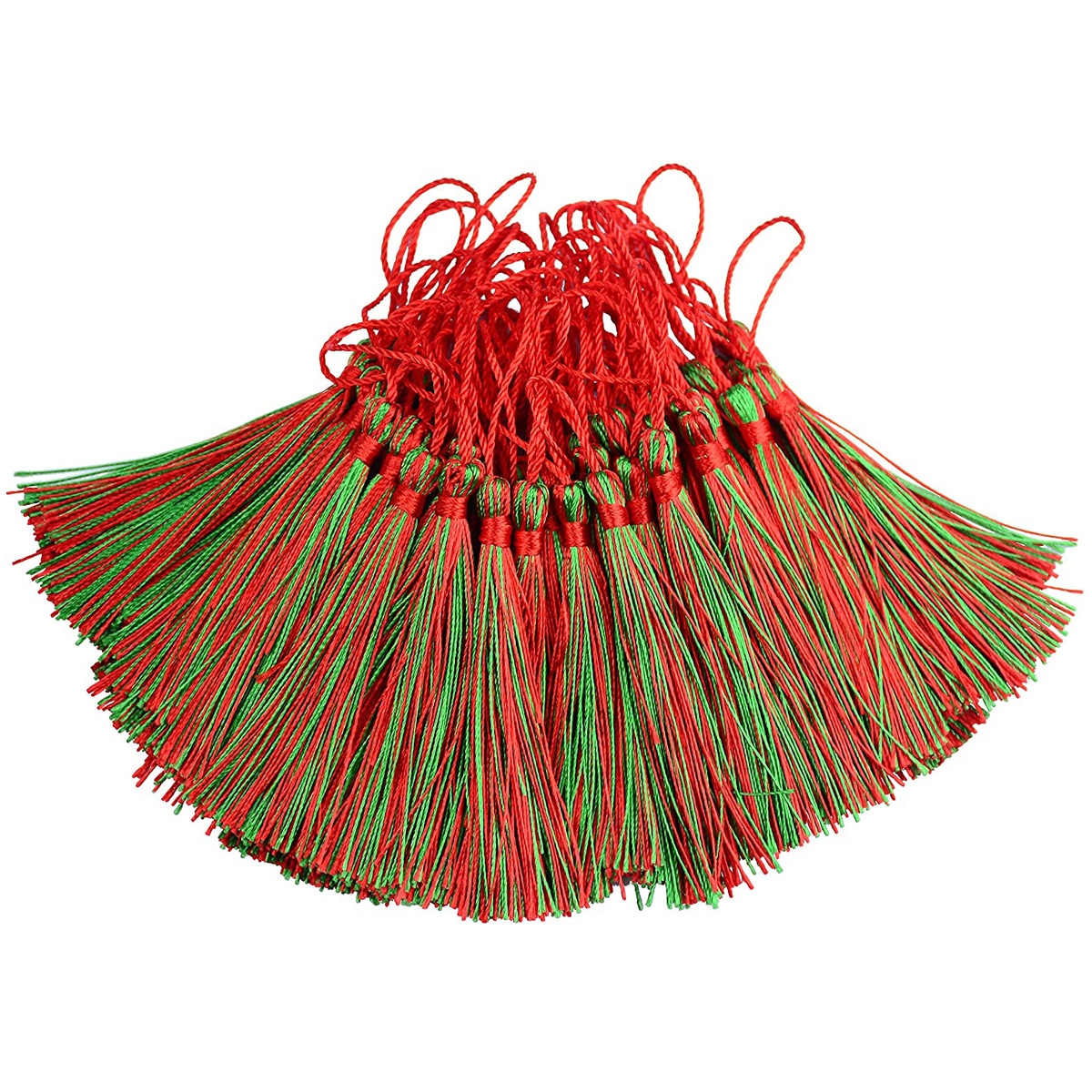 5 Inch Silky Floss Bookmark Tassels with 2-Inch Cord Loop and Small Chinese Knot for Jewelry  DIY 